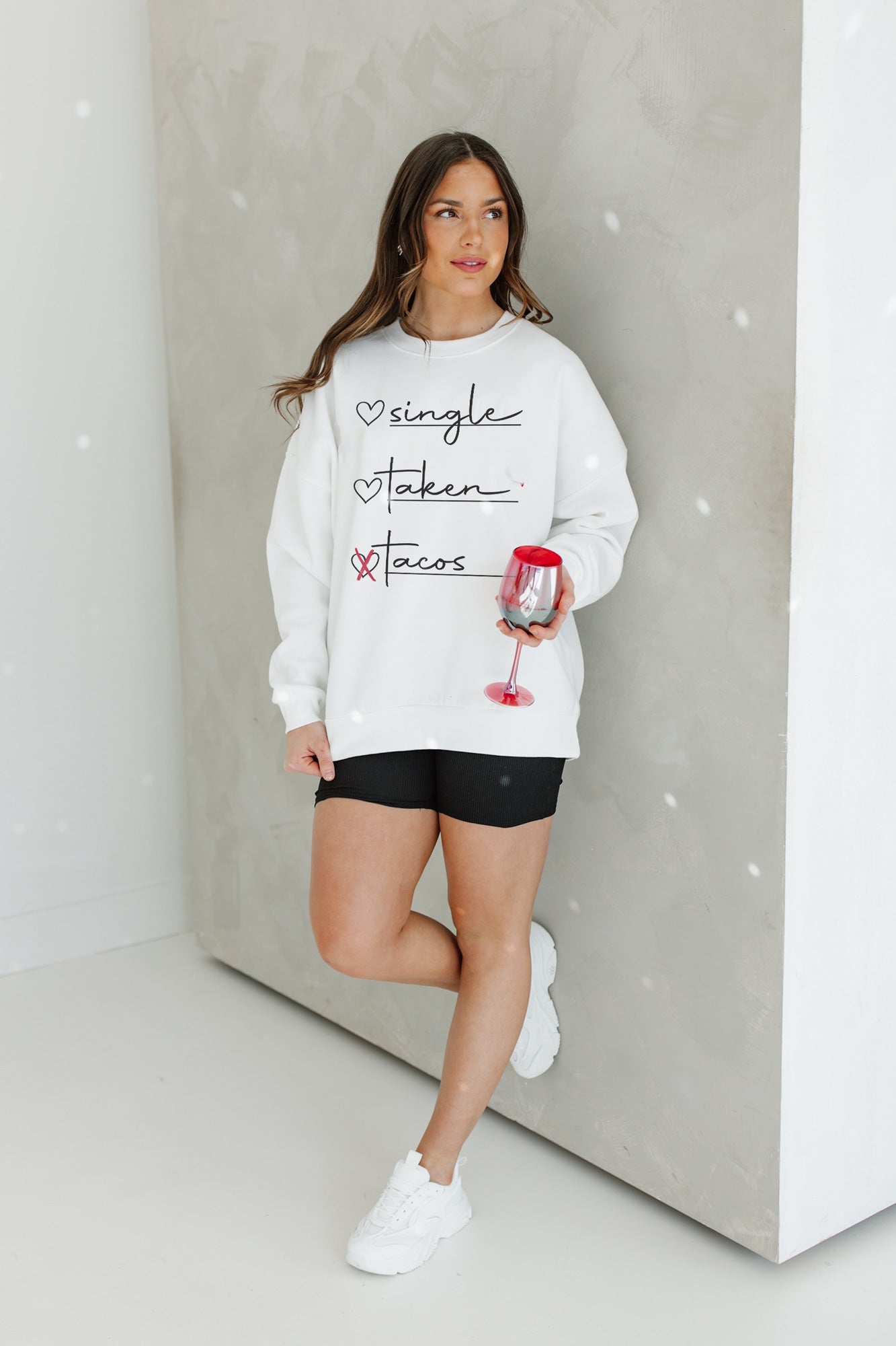 STATUS CHECKLIST PREMIUM FLEECE DROP SHOULDER CREWNECK SWEATSHIRT
