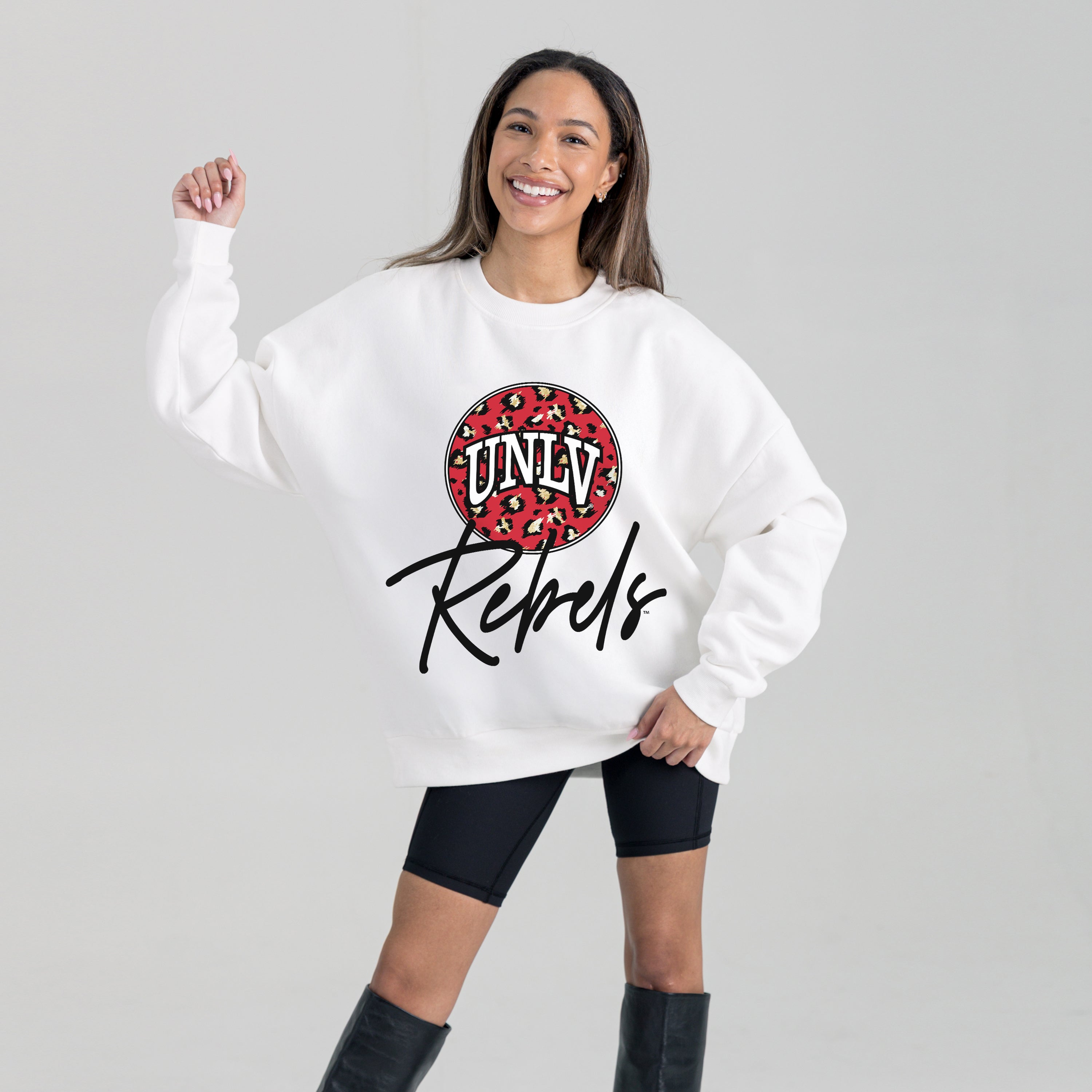 UNLV REBELS WILD BREAKTHROUGH PREMIUM FLEECE CREWNECK PULLOVER