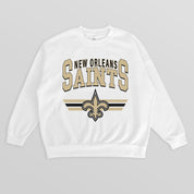 NEW ORLEANS SAINTS SWIFT STRIKE PREMIUM FLEECE CREWNECK PULLOVER