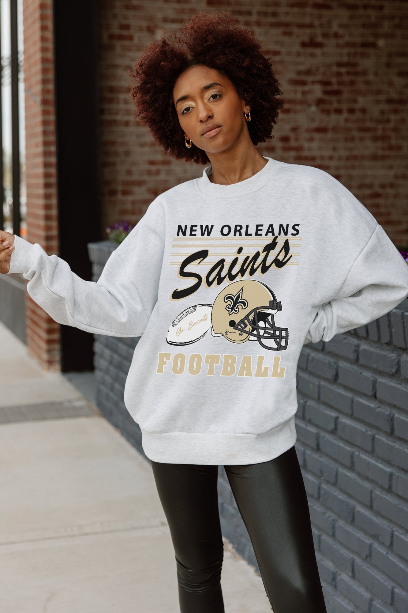 NEW ORLEANS SAINTS HOME TURF PREMIUM FLEECE CREWNECK PULLOVER