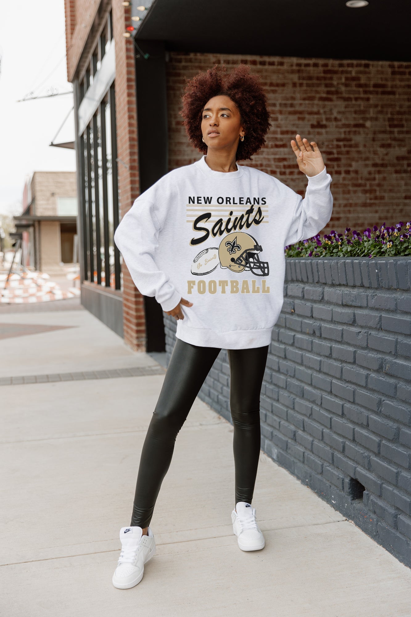 NEW ORLEANS SAINTS HOME TURF PREMIUM FLEECE CREWNECK PULLOVER