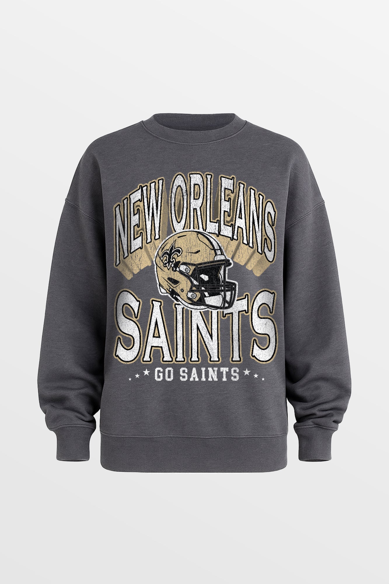 NEW ORLEANS SAINTS STAY COOL PREMIUM FLEECE CREWNECK PULLOVER BY RANDI MAHOMES