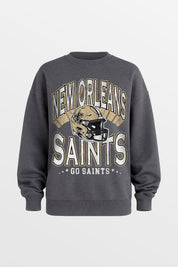 NEW ORLEANS SAINTS STAY COOL PREMIUM FLEECE CREWNECK PULLOVER BY RANDI MAHOMES