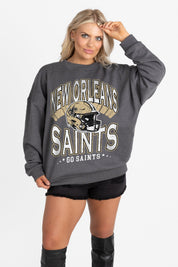 NEW ORLEANS SAINTS STAY COOL PREMIUM FLEECE CREWNECK PULLOVER BY RANDI MAHOMES