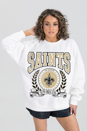 NEW ORLEANS SAINTS STAY COOL PREMIUM FLEECE CREWNECK PULLOVER