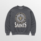 NEW ORLEANS SAINTS SATURDAY SEAL PREMIUM FLEECE DROP SHOULDER CREWNECK PULLOVER