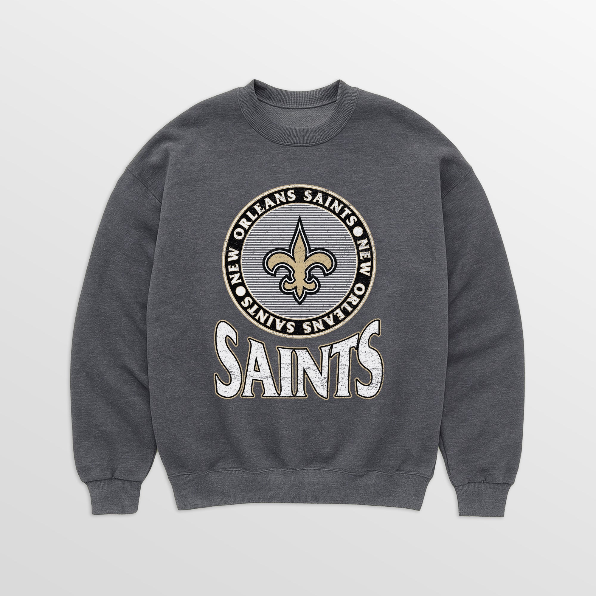 NEW ORLEANS SAINTS SATURDAY SEAL PREMIUM FLEECE DROP SHOULDER CREWNECK PULLOVER