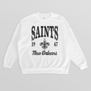 NEW ORLEANS SAINTS PEAK SEASON PREMIUM FLEECE CREWNECK PULLOVER