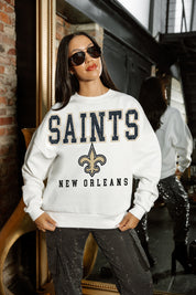 NEW ORLEANS SAINTS Sunday Drives Fleece Crewneck Pullover