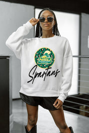 NORFOLK STATE SPARTANS WILD BREAKTHROUGH PREMIUM FLEECE CREWNECK PULLOVER
