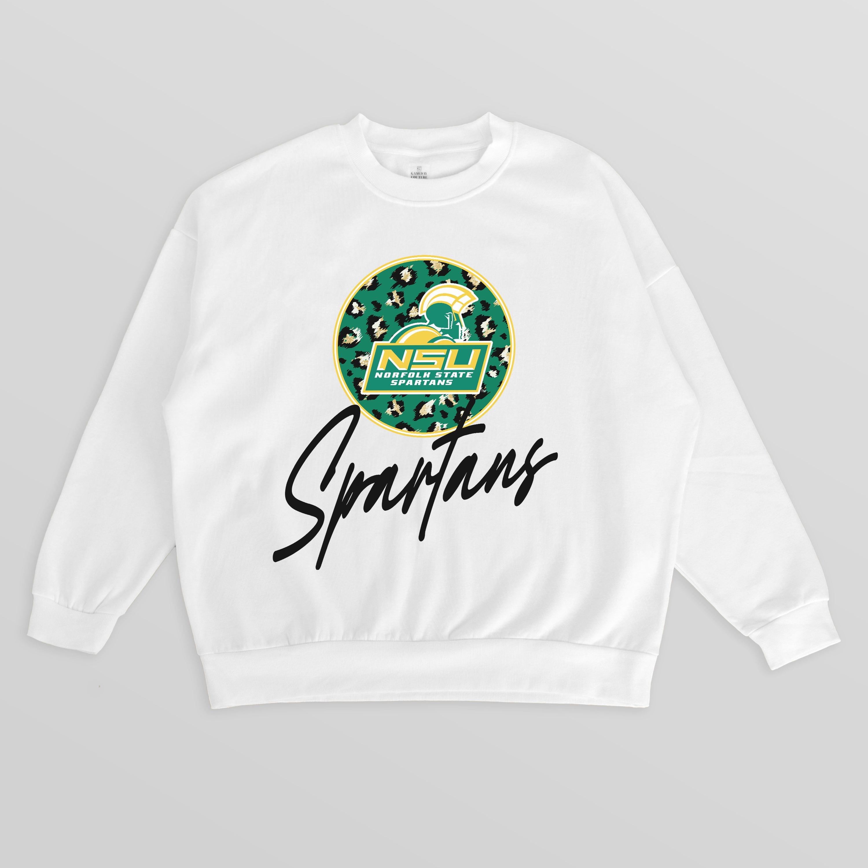 NORFOLK STATE SPARTANS WILD BREAKTHROUGH PREMIUM FLEECE CREWNECK PULLOVER