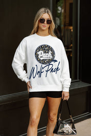 NEVADA WOLF PACK WILD BREAKTHROUGH PREMIUM FLEECE CREWNECK PULLOVER