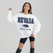 NEVADA WOLF PACK FREESTYLE PREMIUM FLEECE CREWNECK PULLOVER