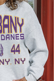 ALBANY GREAT DANES ALLEGIANCE PREMIUM FLEECE DROP SHOULDER CREWNECK PULLOVER
