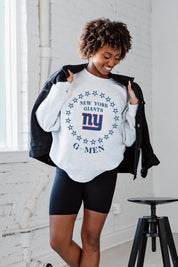 NEW YORK GIANTS SUPERSTAR PREMIUM FLEECE DROP SHOULDER CREWNECK PULLOVER