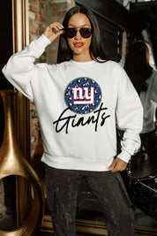 NEW YORK GIANTS WILD BREAKTHROUGH PREMIUM FLEECE CREWNECK PULLOVER