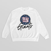 NEW YORK GIANTS WILD BREAKTHROUGH PREMIUM FLEECE CREWNECK PULLOVER