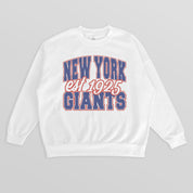 NEW YORK GIANTS FADED FORMATION PREMIUM FLEECE CREWNECK PULLOVER