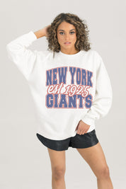 NEW YORK GIANTS FADED FORMATION PREMIUM FLEECE CREWNECK PULLOVER