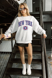 NEW YORK GIANTS TRADITION REFINED PREMIUM FLEECE CREWNECK PULLOVER