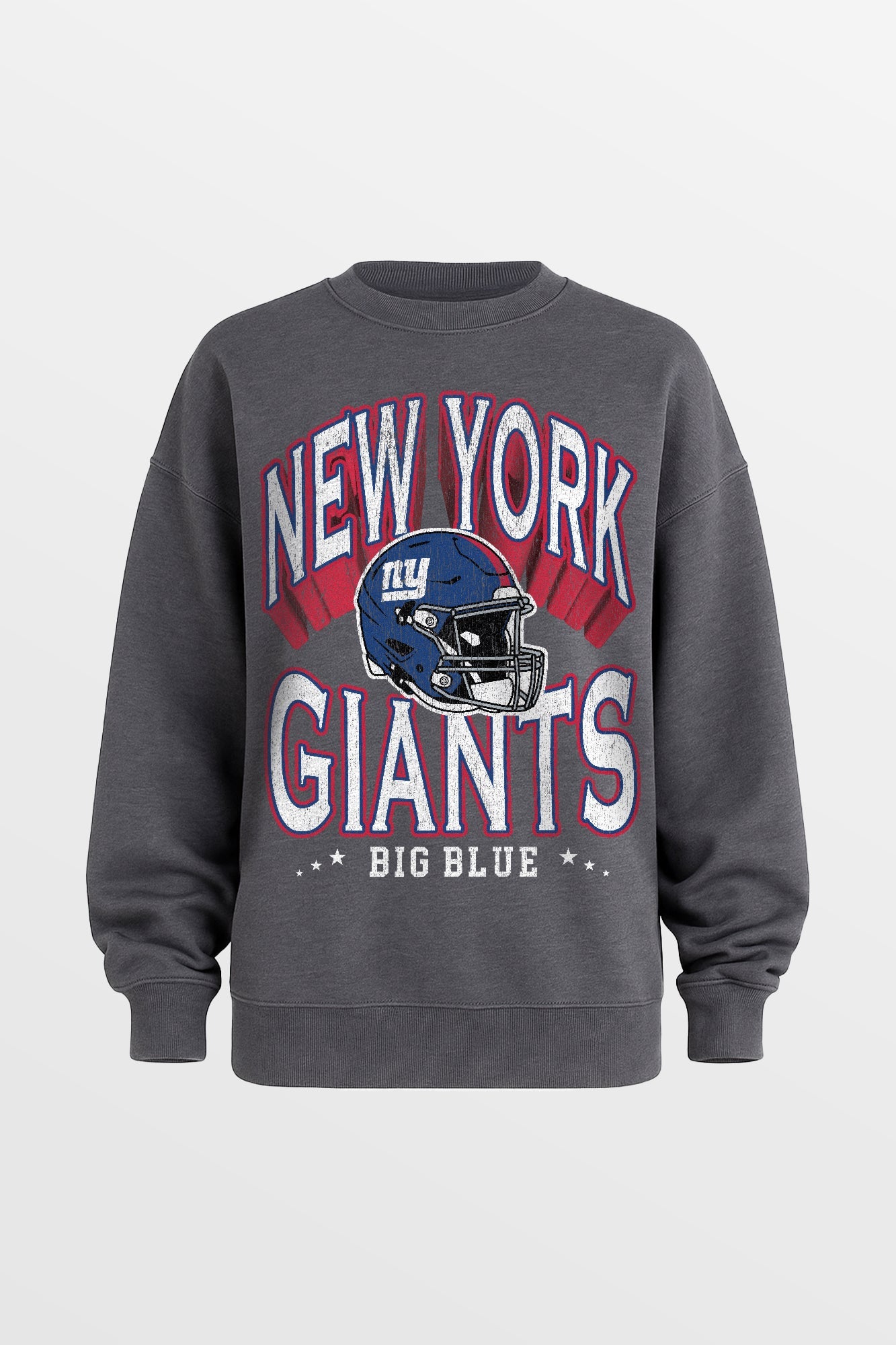 NEW YORK GIANTS STAY COOL PREMIUM FLEECE CREWNECK PULLOVER BY RANDI MAHOMES