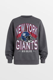 NEW YORK GIANTS STAY COOL PREMIUM FLEECE CREWNECK PULLOVER BY RANDI MAHOMES