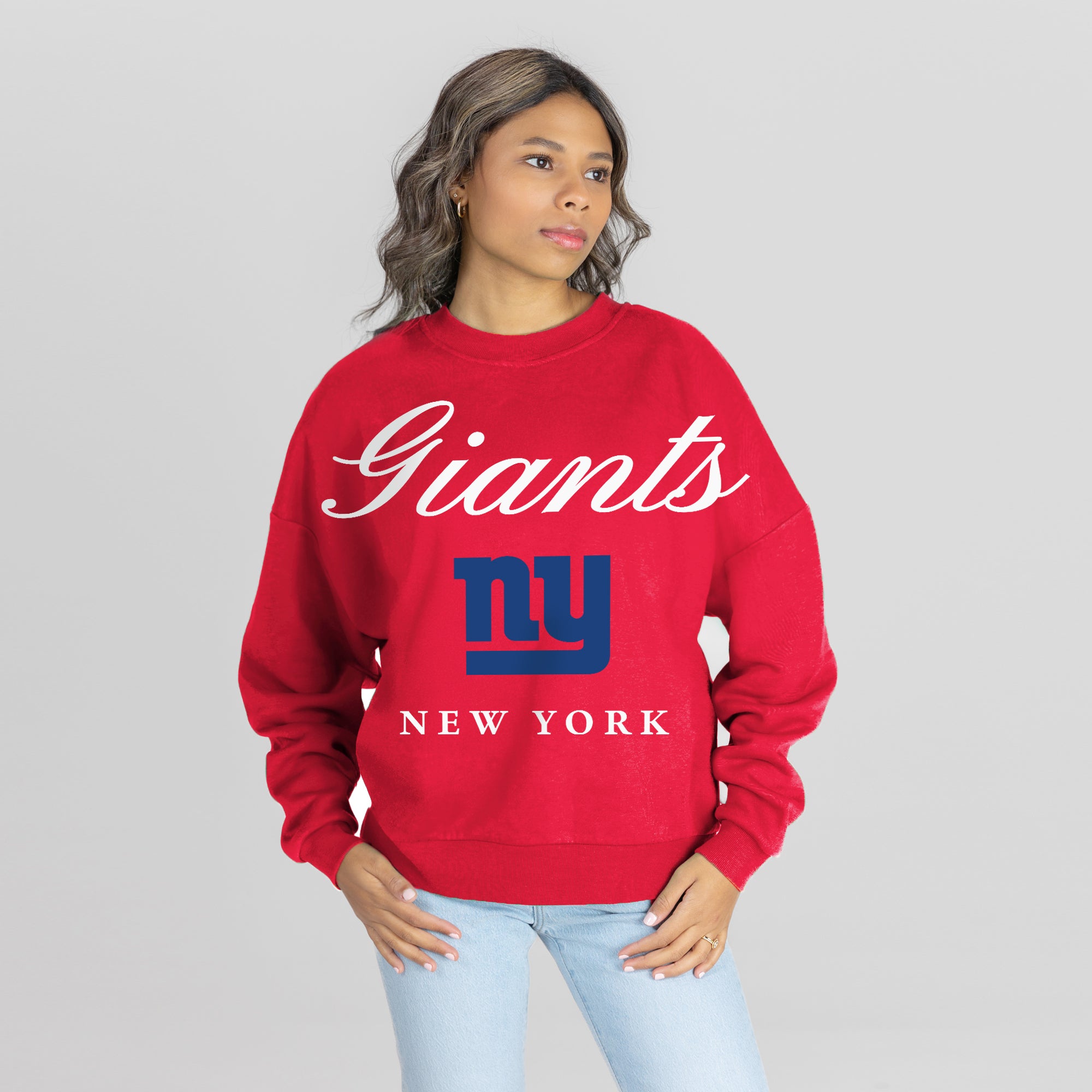 NEW YORK GIANTS LEGACY CLUB PREMIUM FLEECE CREWNECK PULLOVER