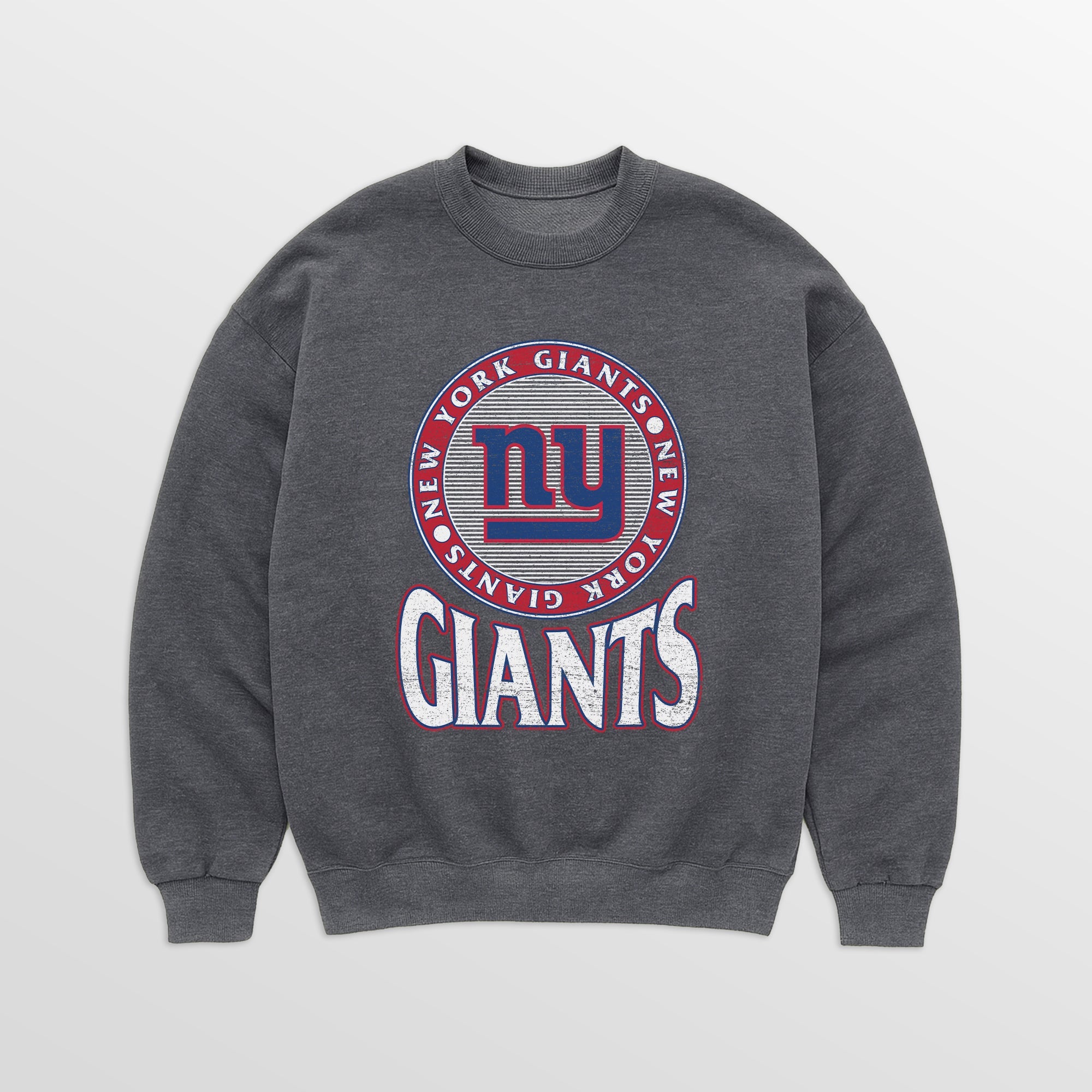 NEW YORK GIANTS SATURDAY SEAL PREMIUM FLEECE DROP SHOULDER CREWNECK PULLOVER
