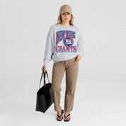 NEW YORK GIANTS GAME ON PREMIUM FLEECE DROP SHOULDER CREWNECK PULLOVER