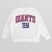NEW YORK GIANTS SWEET PLAY PREMIUM FLEECE DROP SHOULDER CREWNECK PULLOVER