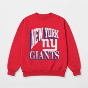 NEW YORK GIANTS MAIN CHARACTER PREMIUM FLEECE DROP SHOULDER CREWNECK PULLOVER