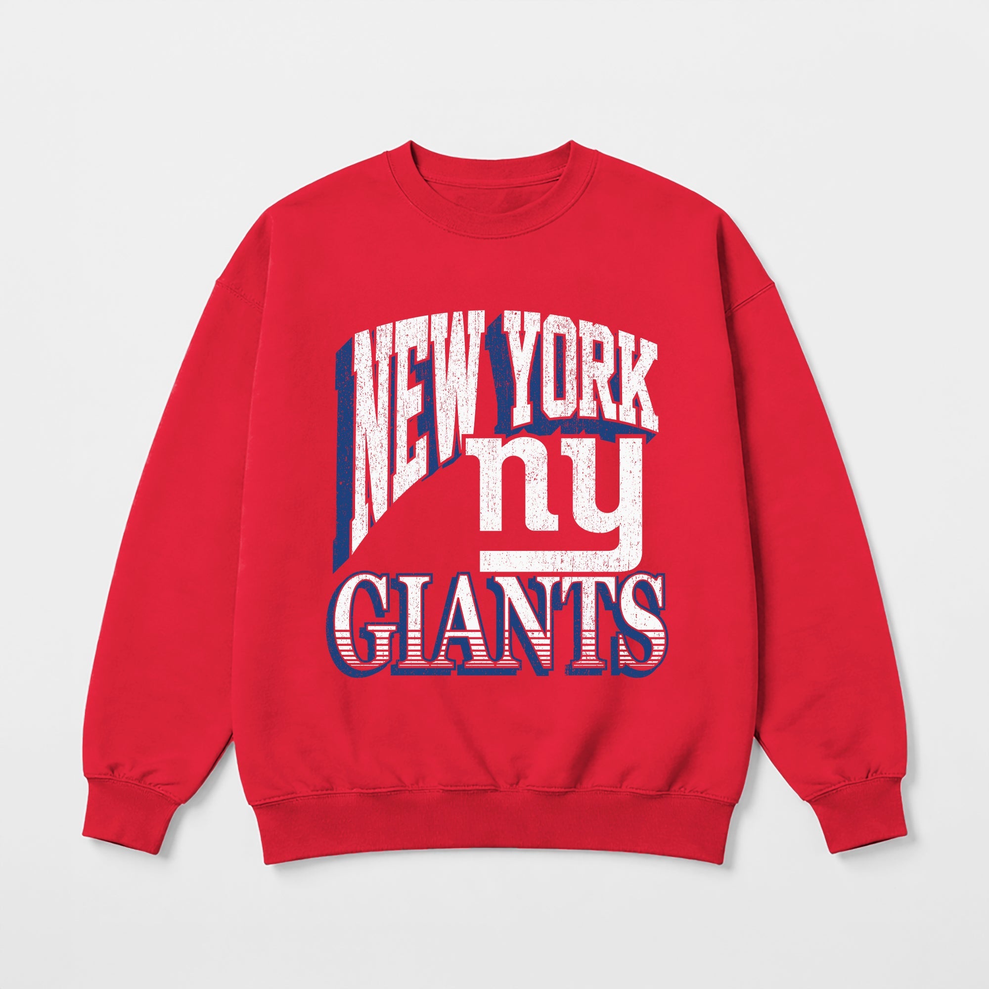 NEW YORK GIANTS MAIN CHARACTER PREMIUM FLEECE DROP SHOULDER CREWNECK PULLOVER