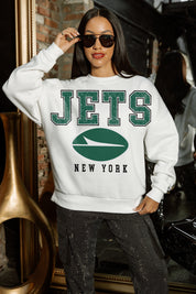 NEW YORK JETS Sunday Drives Fleece Crewneck Pullover