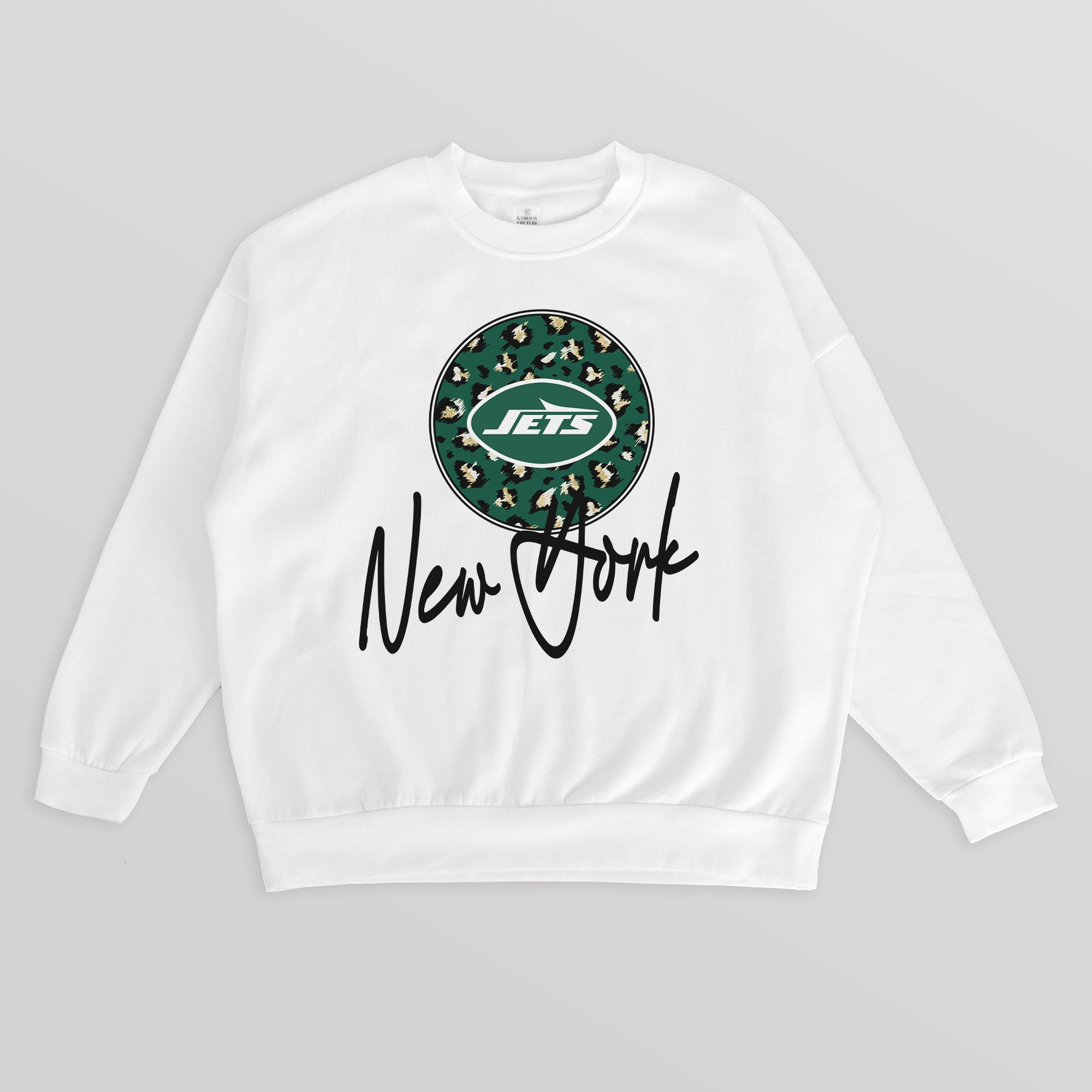 NEW YORK JETS WILD BREAKTHROUGH PREMIUM FLEECE CREWNECK PULLOVER