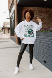 NEW YORK JETS HOME TURF PREMIUM FLEECE CREWNECK PULLOVER