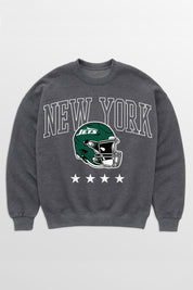 NEW YORK JETS RISING STAR PREMIUM FLEECE CREWNECK PULLOVER