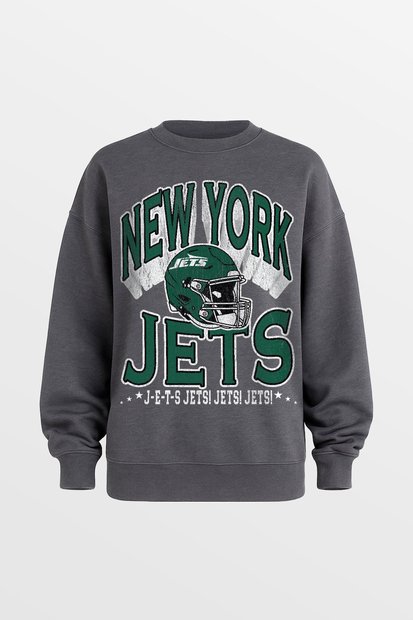 NEW YORK JETS STAY COOL PREMIUM FLEECE CREWNECK PULLOVER BY RANDI MAHOMES