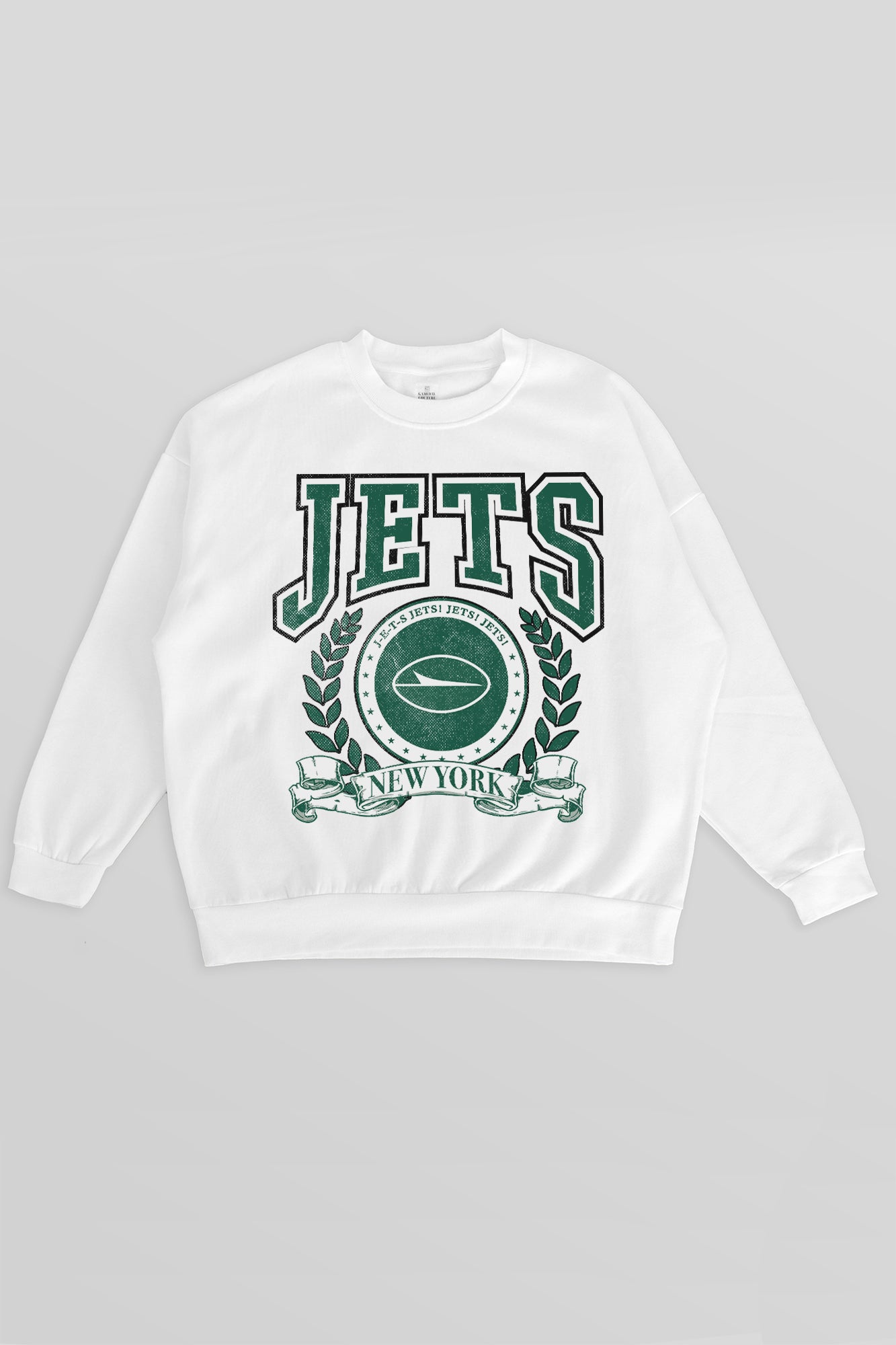 NEW YORK JETS STAY COOL PREMIUM FLEECE CREWNECK PULLOVER