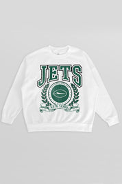 NEW YORK JETS STAY COOL PREMIUM FLEECE CREWNECK PULLOVER