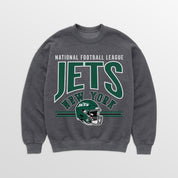 NEW YORK JETS KICKOFF CLASSIC PREMIUM FLEECE DROP SHOULDER CREWNECK PULLOVER
