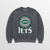 NEW YORK JETS SATURDAY SEAL PREMIUM FLEECE DROP SHOULDER CREWNECK PULLOVER
