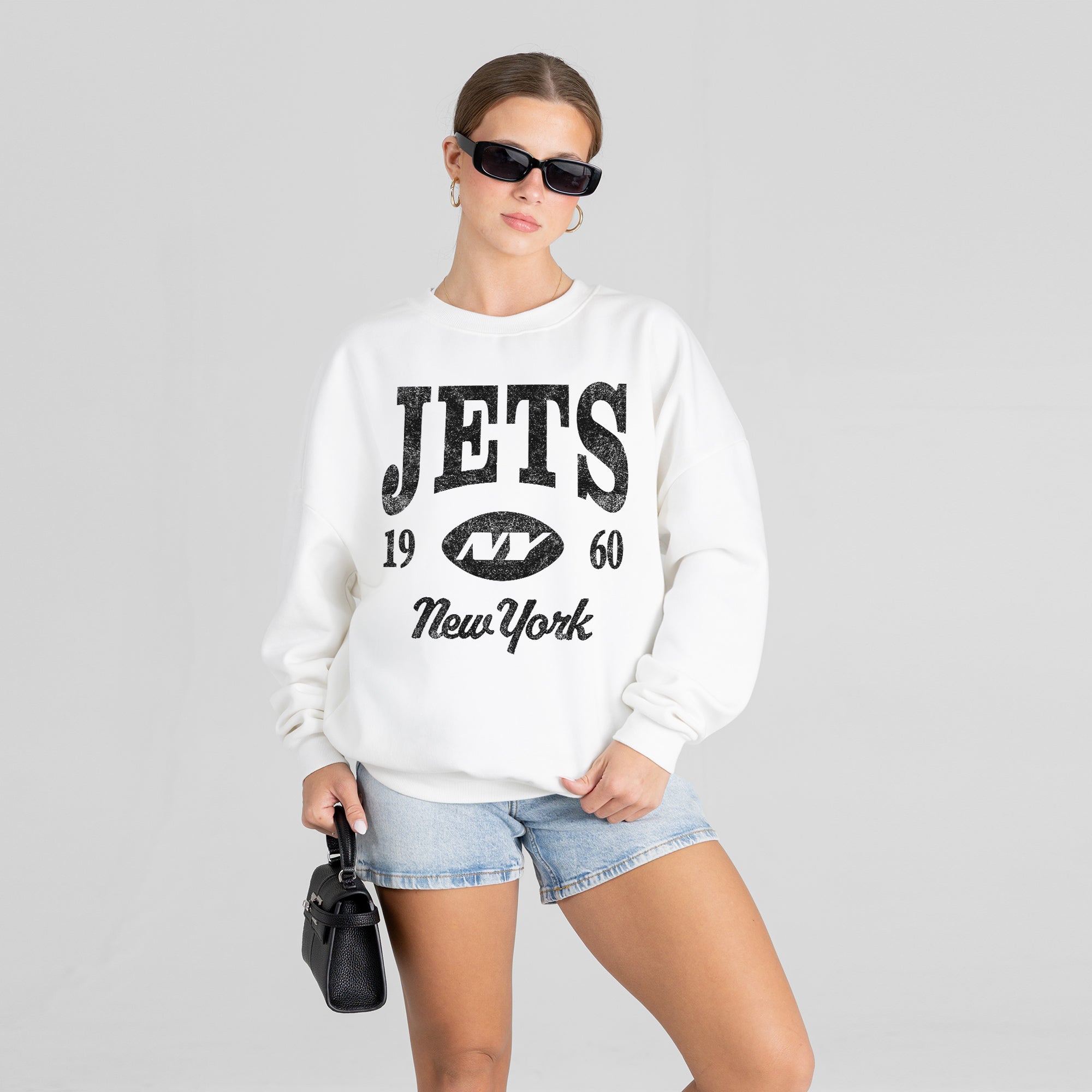 NEW YORK JETS PEAK SEASON PREMIUM FLEECE CREWNECK PULLOVER