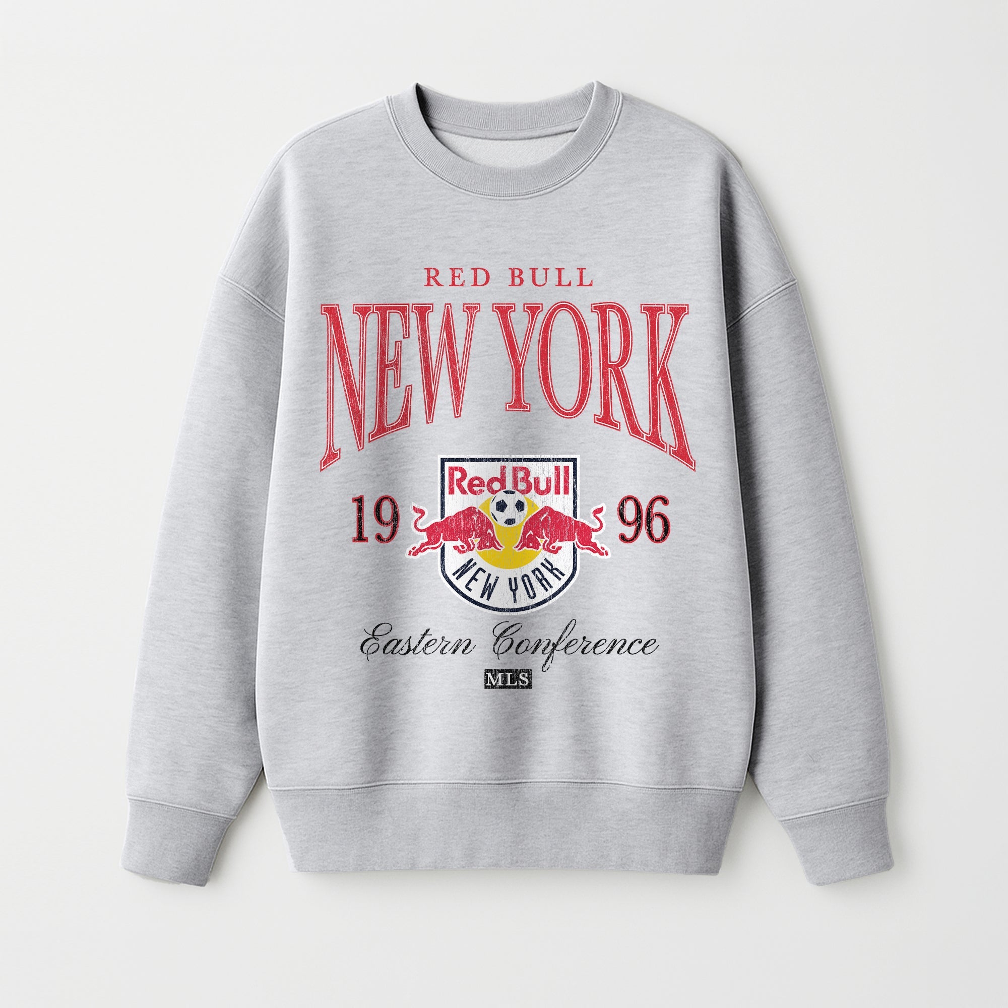 RED BULL NEW YORK INSTANT CLASSIC PREMIUM FLEECE DROP SHOULDER CREWNECK PULLOVER
