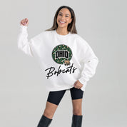 OHIO BOBCATS WILD BREAKTHROUGH PREMIUM FLEECE CREWNECK PULLOVER