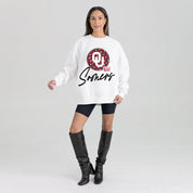 OKLAHOMA SOONERS WILD BREAKTHROUGH PREMIUM FLEECE CREWNECK PULLOVER