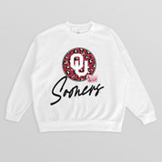 OKLAHOMA SOONERS WILD BREAKTHROUGH PREMIUM FLEECE CREWNECK PULLOVER