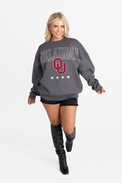 OKLAHOMA SOONERS RISING STAR PREMIUM FLEECE CREWNECK PULLOVER