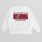 OKLAHOMA SOONERS ALUMNI ERA PREMIUM DROP SHOULDER FLEECE CREWNECK PULLOVER