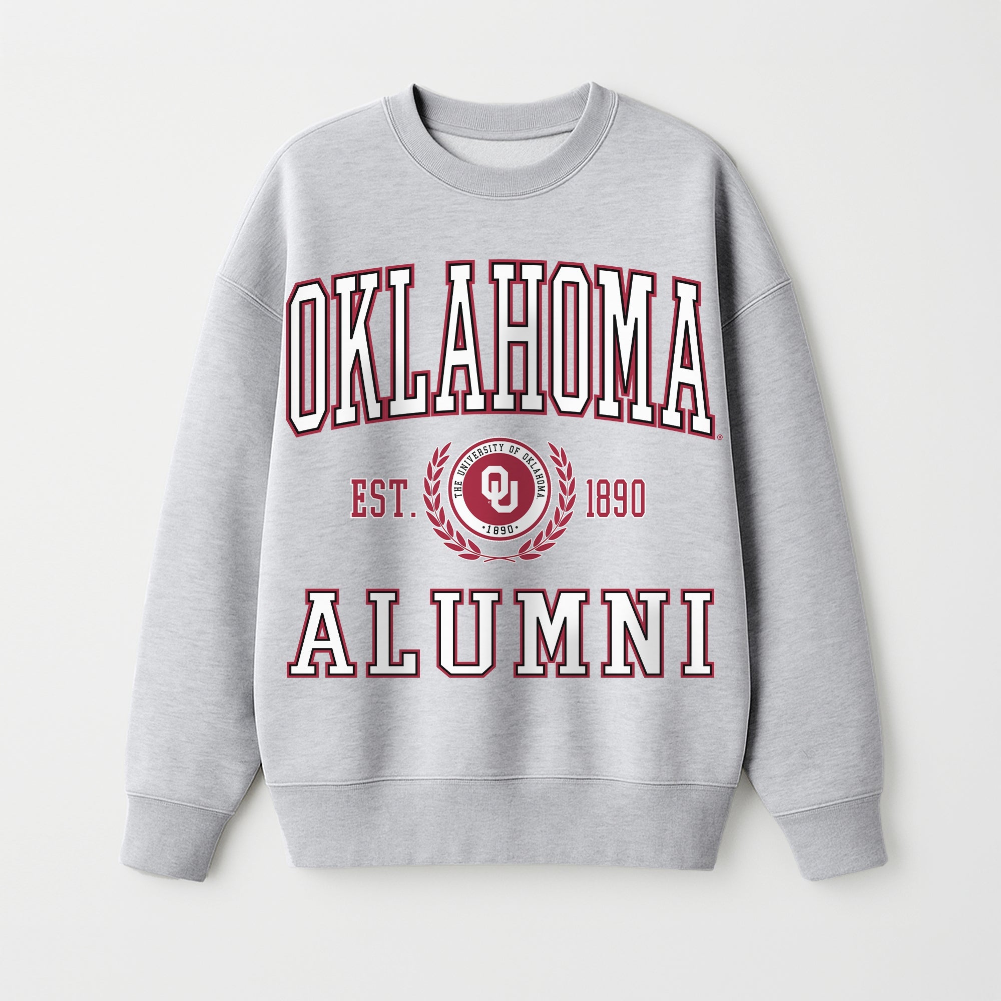 OKLAHOMA SOONERS DEGREE UNLOCKED PREMIUM DROP SHOULDER FLEECE CREWNECK PULLOVER