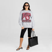 OKLAHOMA SOONERS GAME ON PREMIUM FLEECE DROP SHOULDER CREWNECK PULLOVER